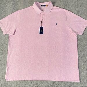 Polo Ralph Lauren Shirt Mens 4XB Big Pink Short Sleeve Classic Golf Preppy NEW